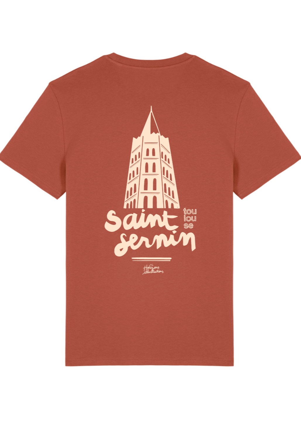 Tee-shirt sérigraphié "Saint Sernin" - Horizons Illustrations