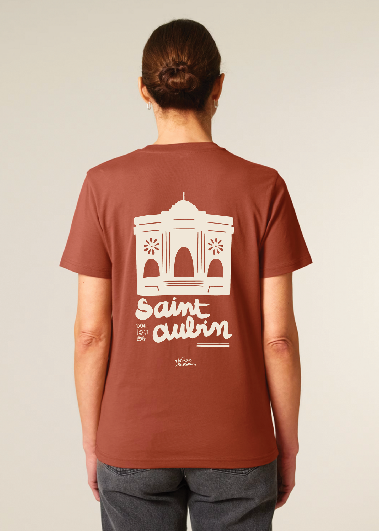 Tee-shirt sérigraphié "Saint Aubin" - Horizons Illustrations