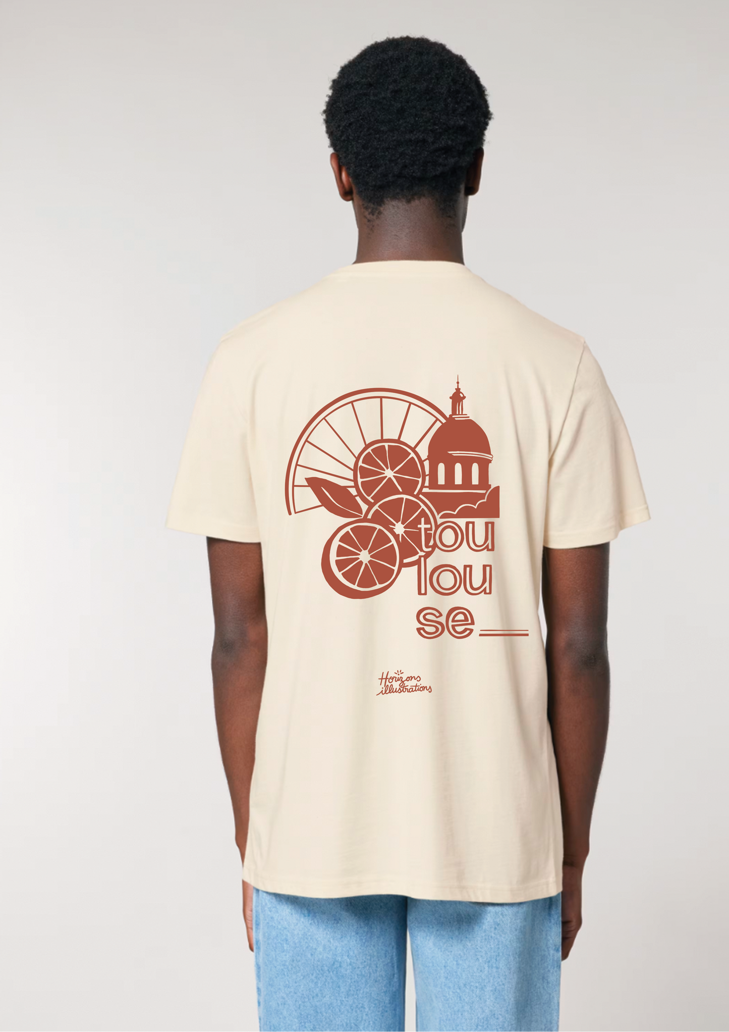 Tee-shirt sérigraphié "Toulouse" - Horizons Illustrations