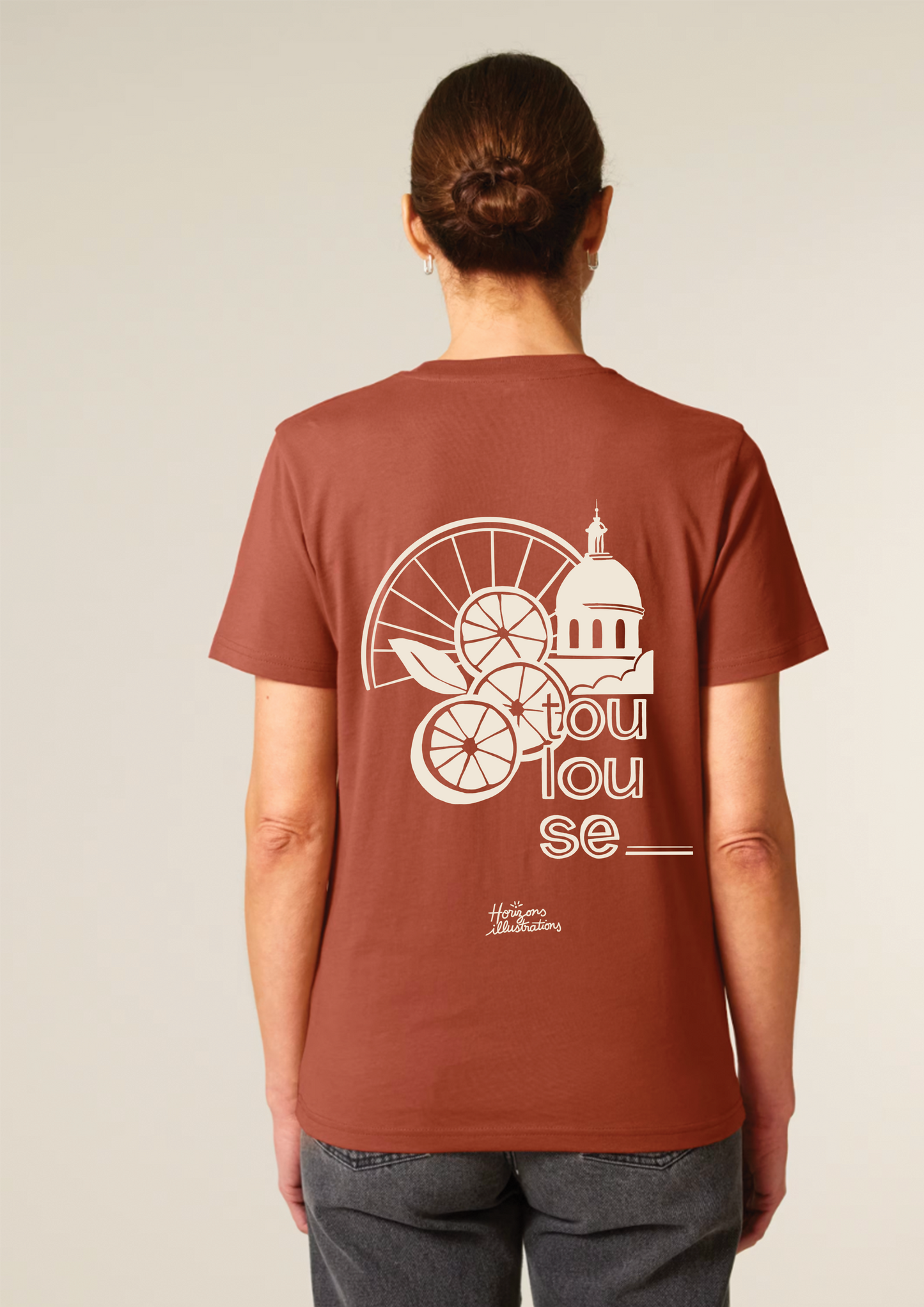 Tee-shirt sérigraphié "Toulouse" - Horizons Illustrations