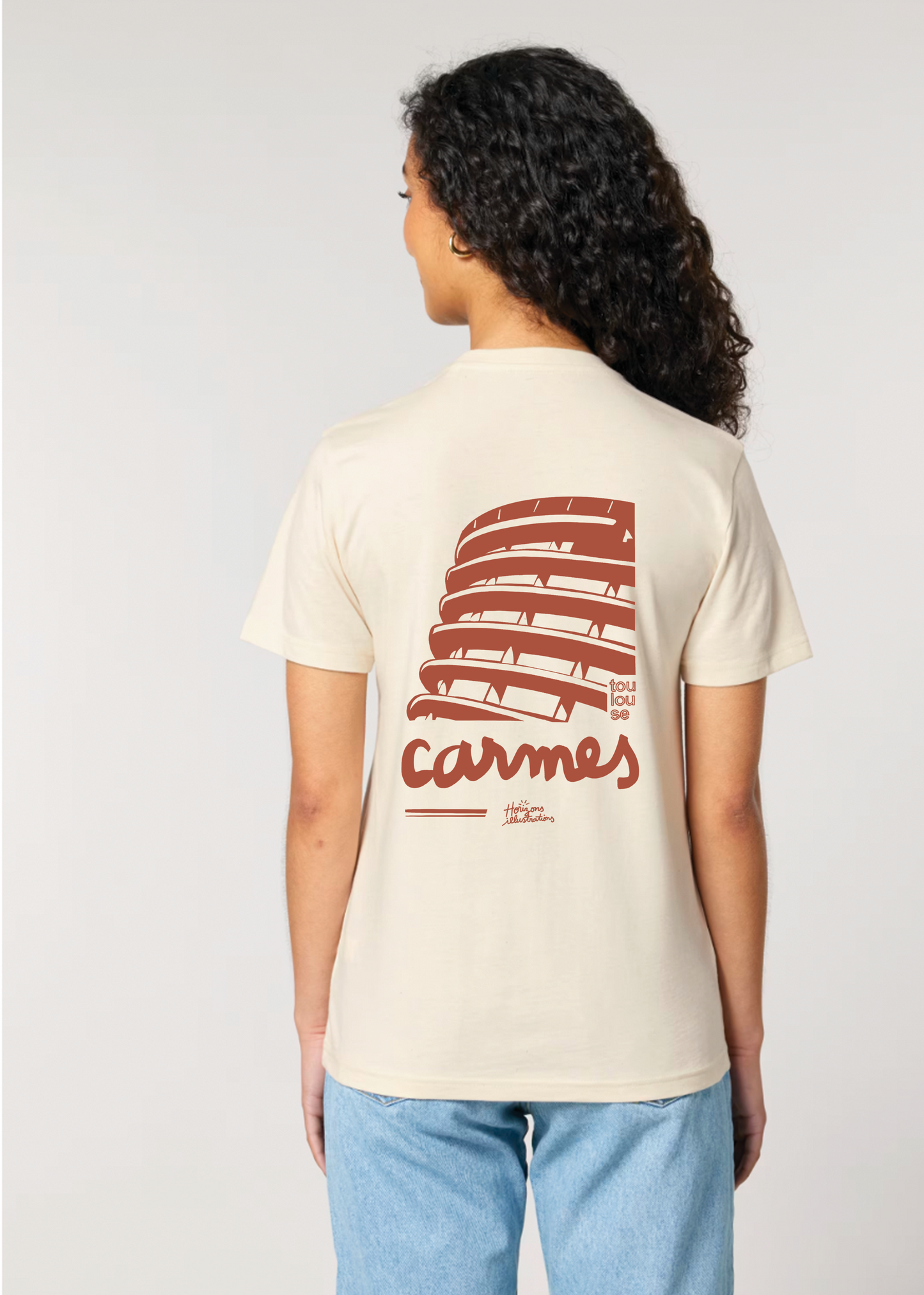 Tee-shirt sérigraphié "Carmes" - Horizons Illustrations