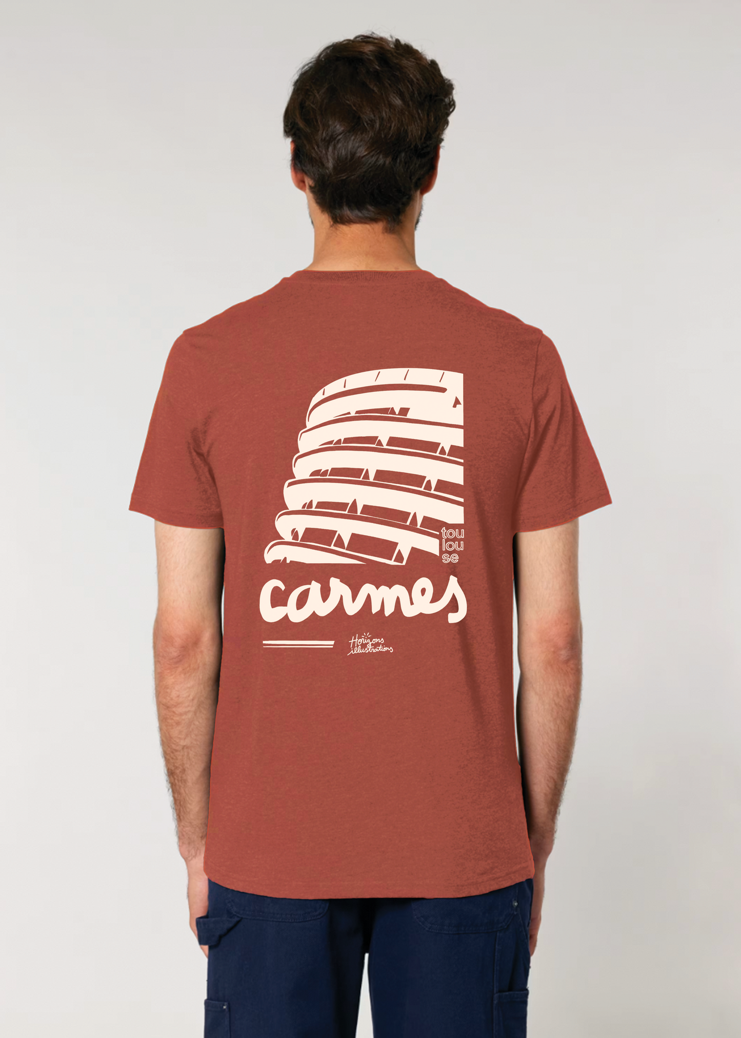 Tee-shirt sérigraphié "Carmes" - Horizons Illustrations