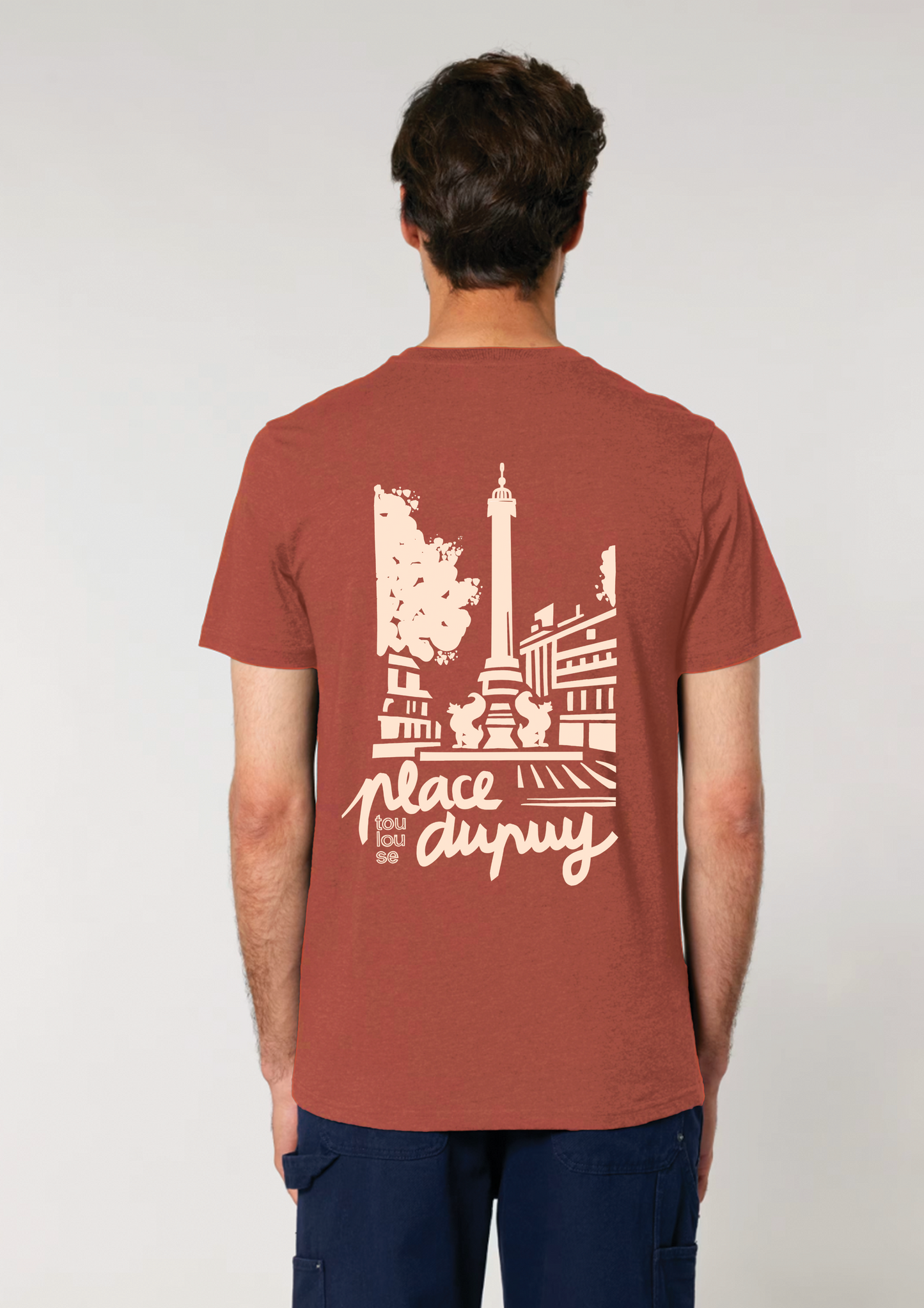 Tee-shirt sérigraphié "Place Dupuy" - Horizons Illustrations
