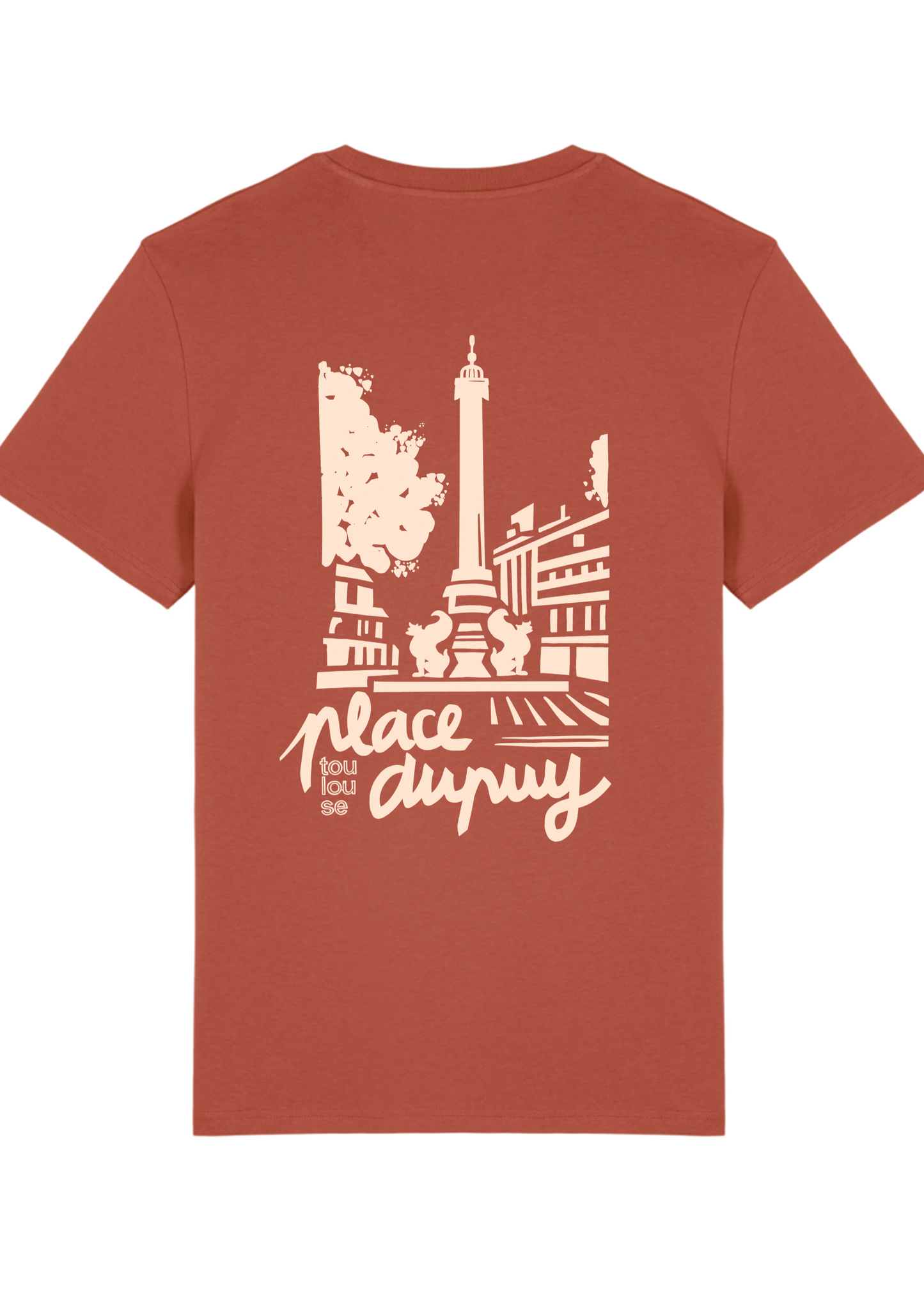 Tee-shirt sérigraphié "Place Dupuy" - Horizons Illustrations