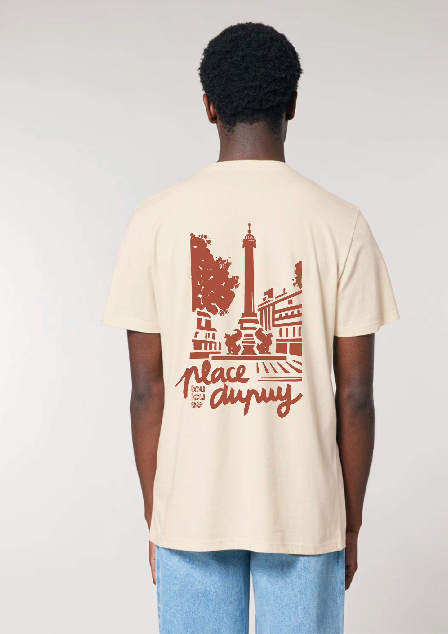 Tee-shirt sérigraphié "Place Dupuy" - Horizons Illustrations