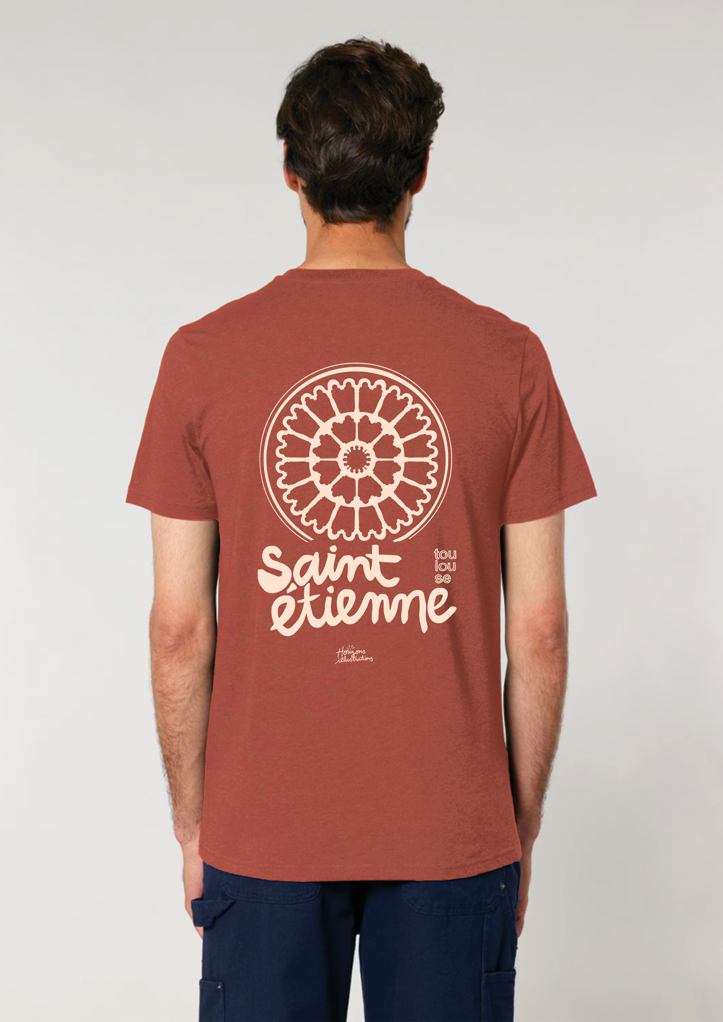 Tee-shirt sérigraphié "Saint Etienne" - Horizons Illustrations