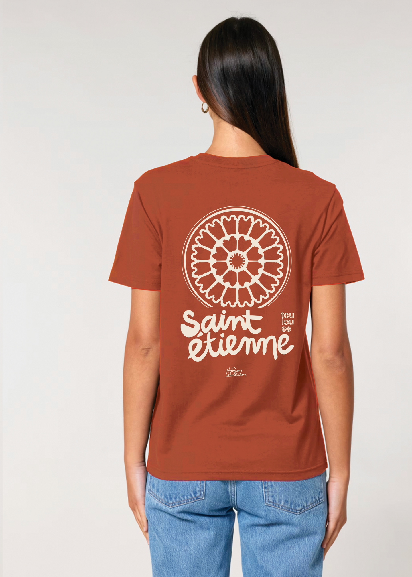 Tee-shirt sérigraphié "Saint Etienne" - Horizons Illustrations