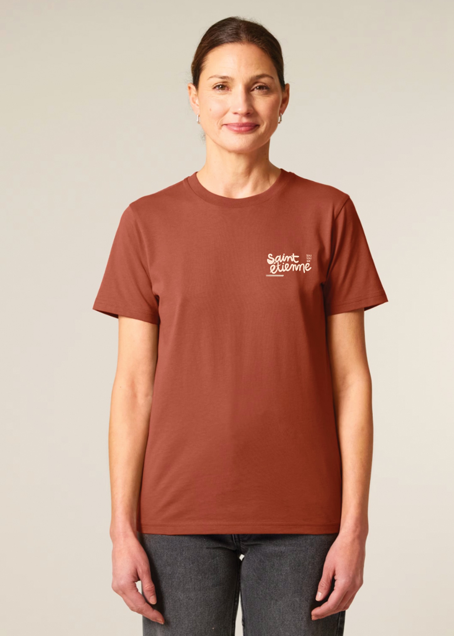 Tee-shirt sérigraphié "Saint Etienne" - Horizons Illustrations