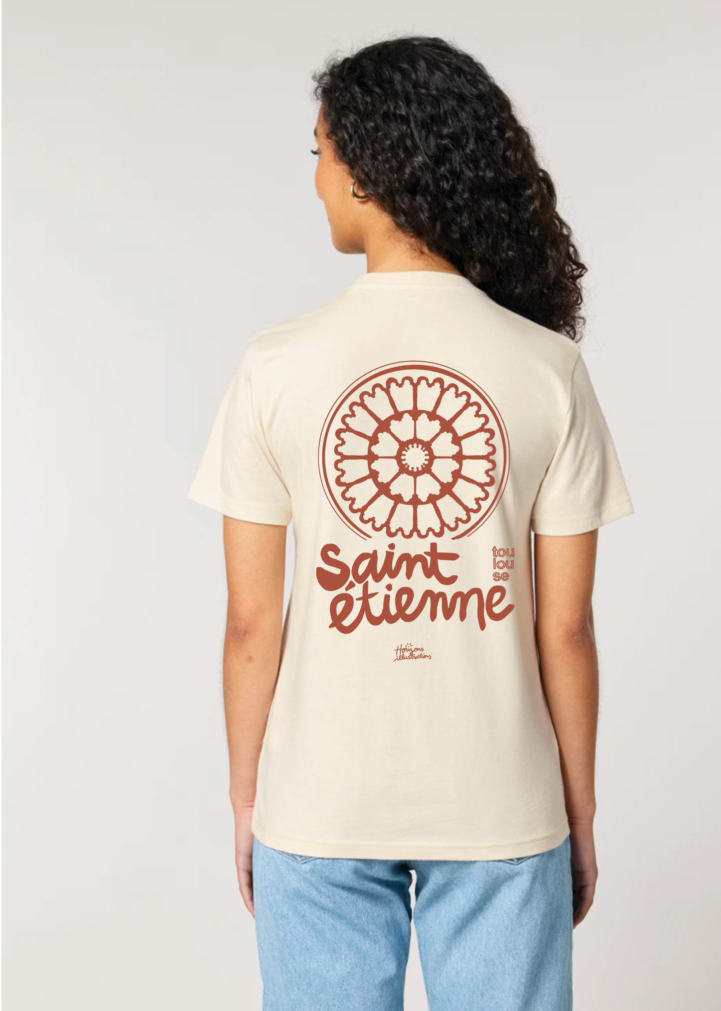 Tee-shirt sérigraphié "Saint Etienne" - Horizons Illustrations