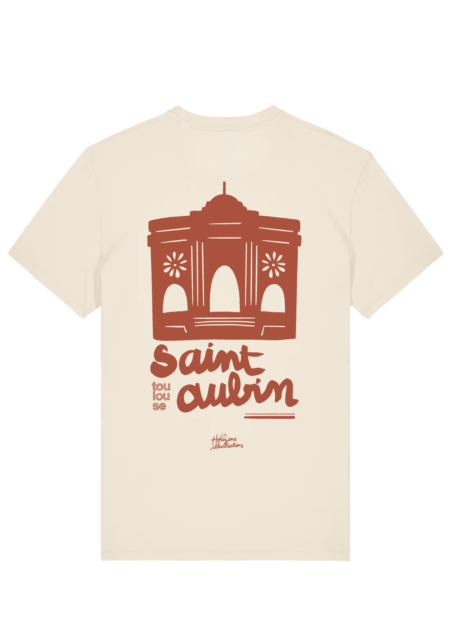Tee-shirt sérigraphié "Saint Aubin" - Horizons Illustrations