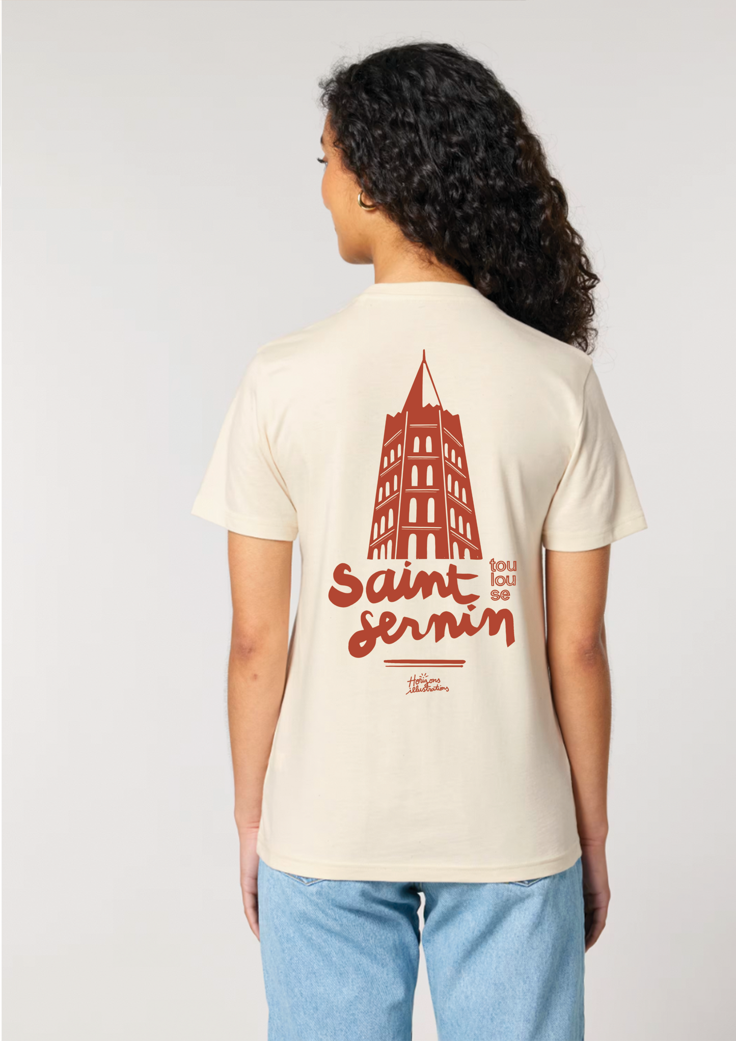 Tee-shirt sérigraphié "Saint Sernin" - Horizons Illustrations