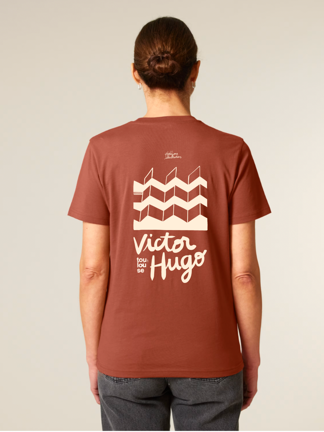 Tee-shirt sérigraphié "Victor Hugo" - Horizons Illustrations 