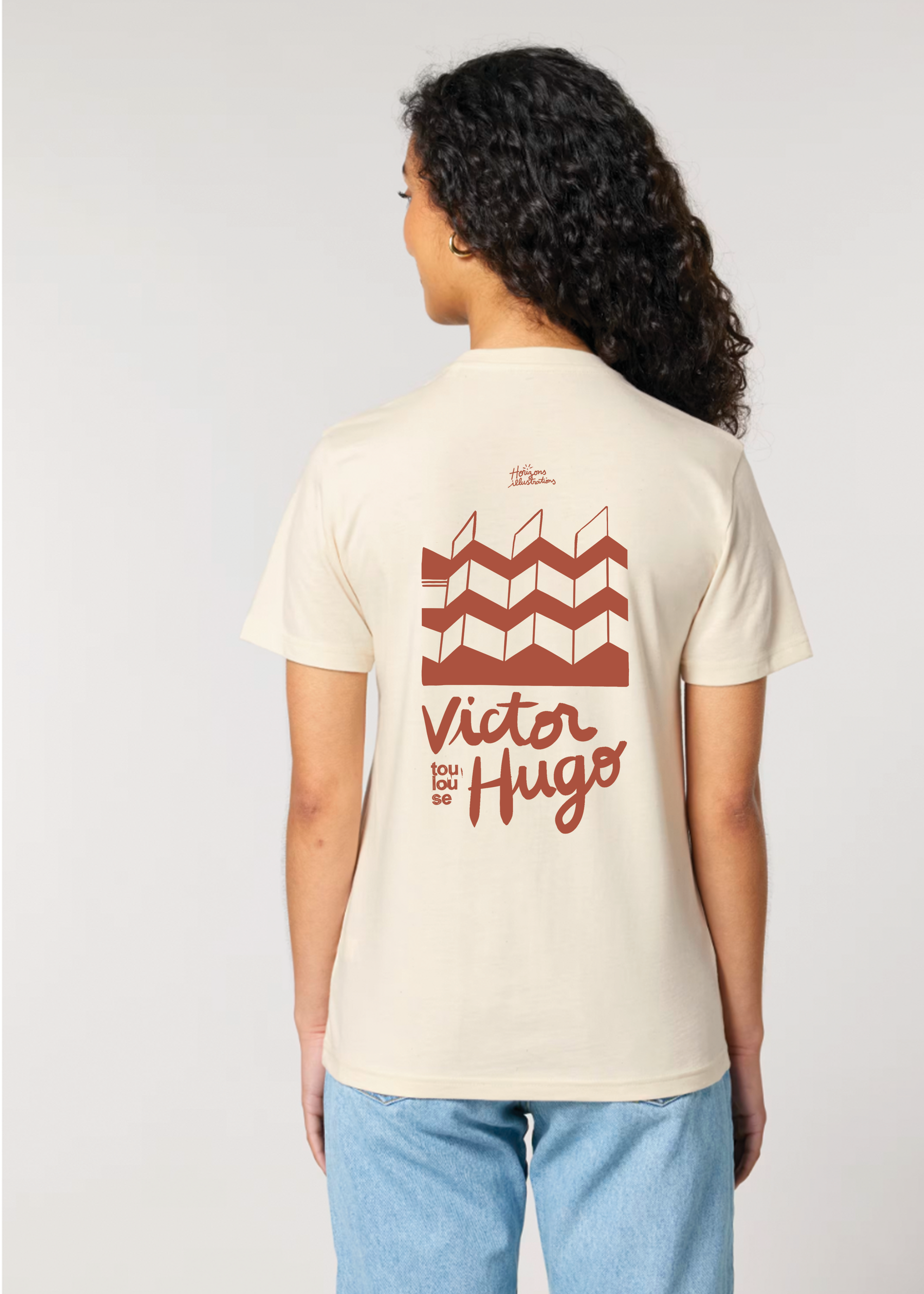 Tee-shirt sérigraphié "Victor Hugo" - Horizons Illustrations 