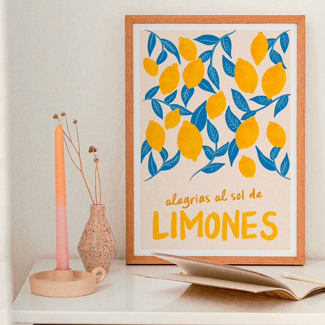 Limones I Affiche Méditerranée I Art mural moderne - Horizons Illustrations