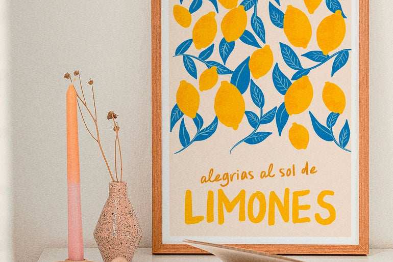 Limones I Affiche Méditerranée I Art mural moderne - Horizons Illustrations