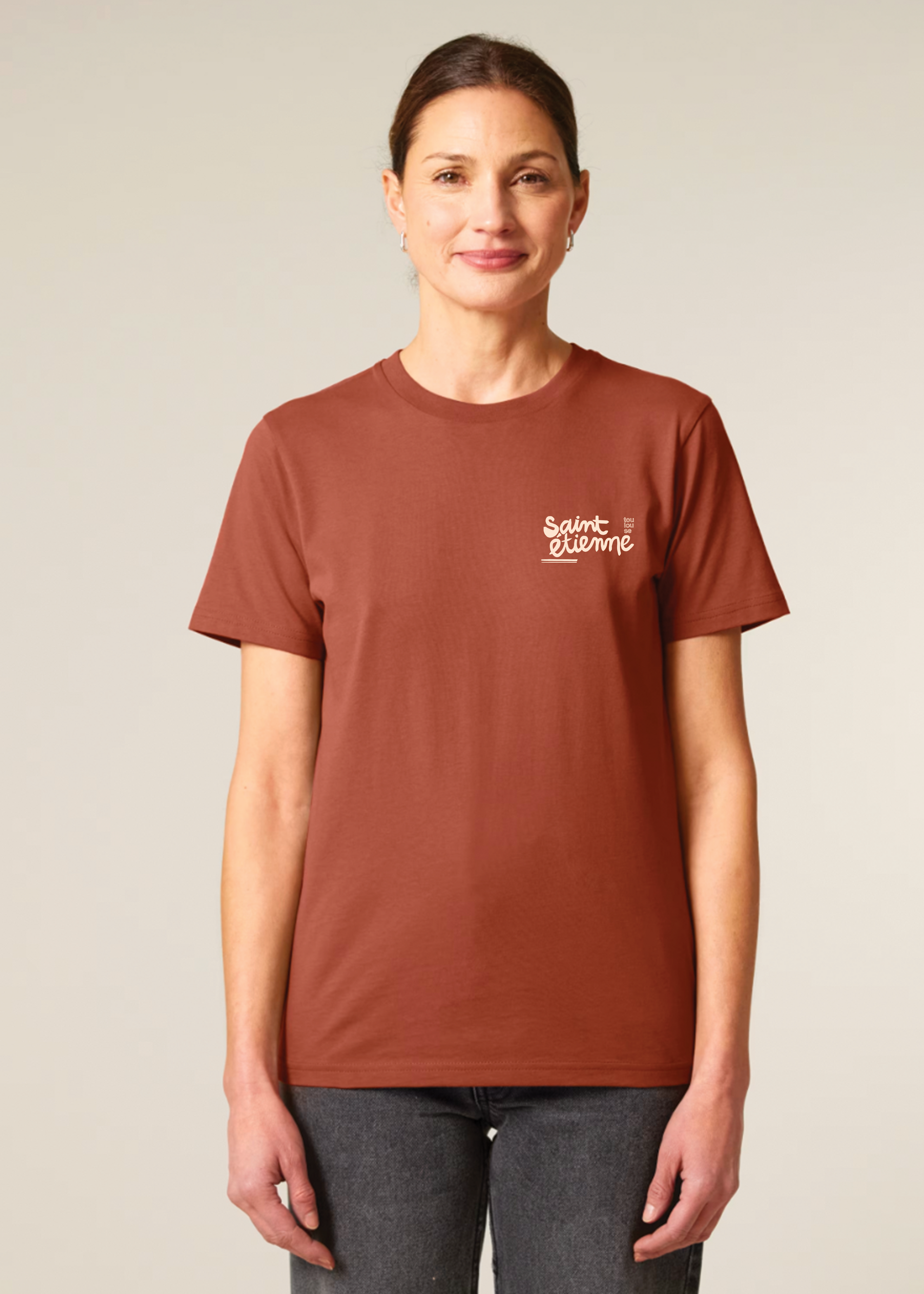 Tee-shirt sérigraphié "Saint Etienne" - Horizons Illustrations 